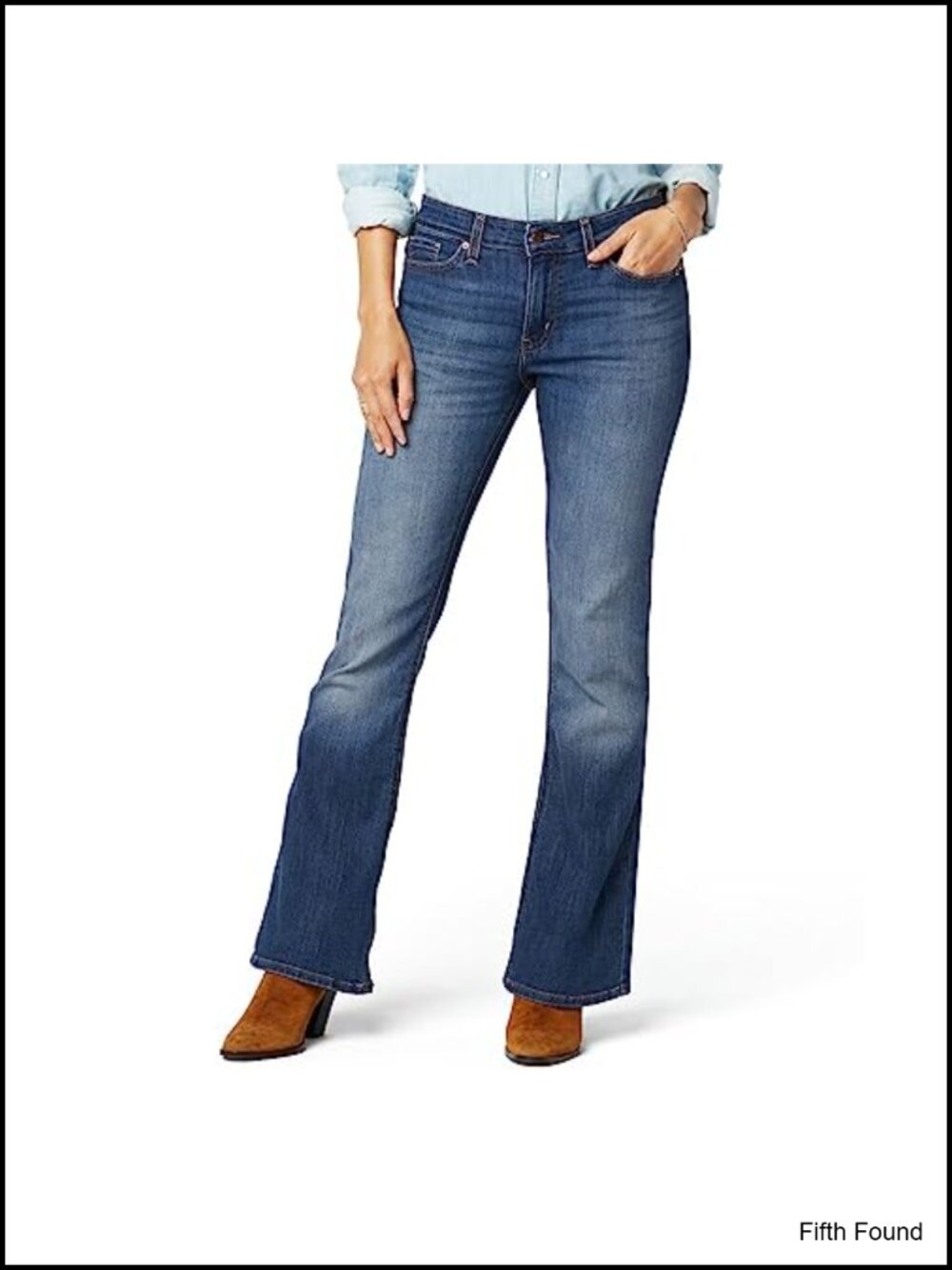 Mid Rise True Boot Jeans Stretch Denim Bootcut